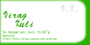 virag kuli business card